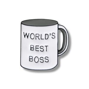 2/$15 🛍️ Self-Employed Humour “World's Best Boss” Enamel Pin Brooch